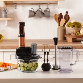 Resim Karaca 2500W Güçlü Motorlu Cam Hazneli Mutfak Robotu, 4 Kanatlı Bıçaklar Buz Kırma Premium Tasarım 