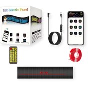 Resim Bubitechh Programlanabilir LED Matrix Panel RGB Kayar Yazı Tabela USB 5V APP Kontrollü 37CM 