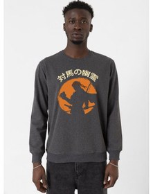 Resim Ghost Of Tsushima The Island Japanese Füme Erkek 2ip Sweatshirt Füme 