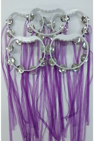 Resim memisshop Kurdelalı Süslü Tef Mor 10 Adet 