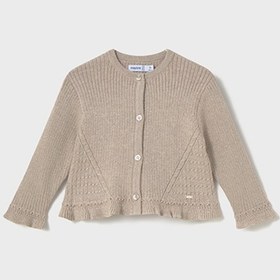 Resim Mayoral Bej Kız Bebek Fırfırlı Örgü Hırka 2358 Toprak 