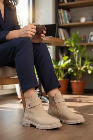Resim Pierre Cardin PC-55336 Z Bej Nubuk Kadın Bot 