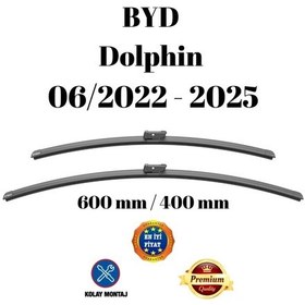 Resim Byd Dolphin 2022 2023 2024 2025 Uyumlu Ön Cam Silecek Süpürgesi Takımı 600/400mm Silbak Sb2416c 