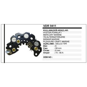 Resim Diot Tablasi Hyster Forklift Mercury Marine 504627766 