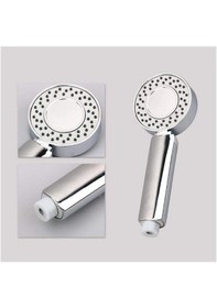 Resim Zhltools Çift Taraflı Yüksek Basınç Su Akıtan Şampuan Hazneli Duş Başlığı Gümüş 