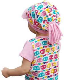 Resim Babygiz %100 Pamuklu,el Yapımı,ekstra Yumuşak Kız Bebek Çocuk Vizyerli Kedi Desenli Şapka Bere 