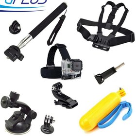 Resim Gplus ST009 Gopro Eken Sjcam Aksiyon Kamera Aksesuar Set 9 Parça 