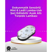 Resim Kablosuz Manyetik Montajlı Araba Için 7 Renkli Ambiyans Işığı Seti 