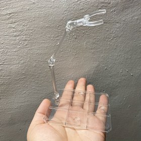 Resim SHF Saint Seiya Robot Ruh Braketi - Şeffaf Eklemli Kol Animasyon Figür Sergi Standı, Koleksiyonlar için Dayanıklı Plastik Model Tutucu, Esnek Dirsek Destekli Aksiyon Pozu Gösterimi, Model Destek Standı | Sağlam Yapılı Berrak Plastik Stand 