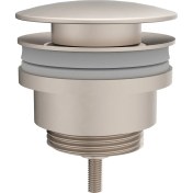 Resim VitrA Origin A4514934 Yuvarlak Lavabo Süzgeci, Universal, Basmalı, Fırçalı Nikel 