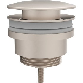 Resim VitrA Origin A4514934 Yuvarlak Lavabo Süzgeci, Universal, Basmalı, Fırçalı Nikel 