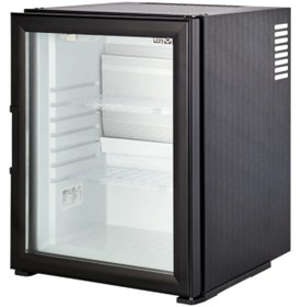 Resim ISM Sessiz Minibar Mini Buzdolabı Cam Kapaklı Otel Tipi Siyah Modern Kaliteli Klima Soğukluğu 