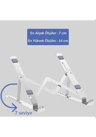 Resim Ayarlanabilir Dizüstü Destek Tabanı Tamamen Katlanabilir Taşınabilir Laptop Yükseltici 5365 Çok Renkli 