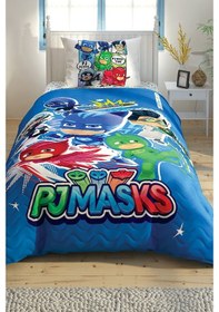 Resim Taç Kapitoneli Nevresim Takım Pj Masks Tek Kişilik 