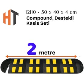 Resim Hayat Trafik Kauçuk Yol Kasisi, Destekli Kasis Seti 2 Metre 