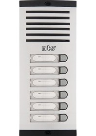 Resim Nts Diafon Sesli Işıklı Fotoselli Tek Sıra 6Lı Zil Butonu 4006 