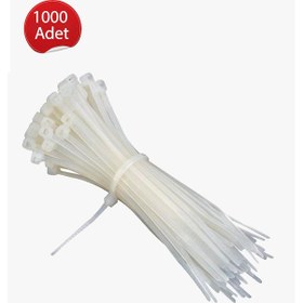 Resim Plastik Kelepçe Cırt Kablo Bağı 2.5x200mm Beyaz 1000 Adet 