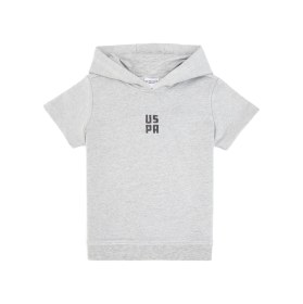Resim U.S. Polo Assn. Erkek Çocuk Gri Melanj Kapüşonlu Sweatshirt 50325170-VR086 