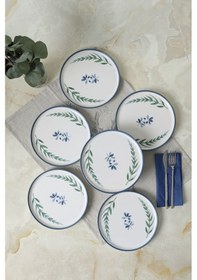 Resim Keramika Daphne Nordic Pasta Tabağı 22 Cm 6 Adet 22923 Çok Renkli 