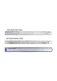 Resim Çift Taraflı Paslanmaz Çelik Metal Cetvel 50 CM 