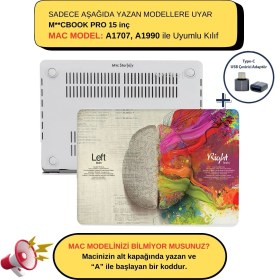 Resim McStorey Macbook Pro Kılıf 15 inç A1707 A1990 ile Uyumlu Focus01NL 