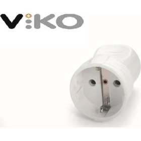 Resim Viko Topraklı Dişi Fiş - Beyaz ( 50 Adet ) 