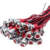 Resim Dadata 20PCS 6mm Metal LED Uyarı Göstergesi Işık Sinyal Lambası Pilotu Telli 3V Kırmızı ile Ekran Işıkları (Yurt Dışından) 
