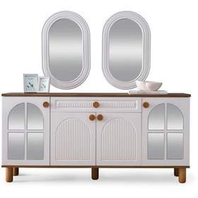 Resim Platin %100 Mdf Aytaşı Bohem Aynalı Konsol Aytaşı 