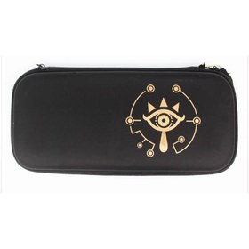 Resim Cosmostech Nintendo Switch Oyun Konsolu Uyumlu Taşıma Çantası Kılıf Siyah Desenli 