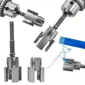 Resim 2'si 1 Arada İplikçi ve Kesici - Standart İplikler ile Çift Fonksiyonlu İç/Dış İplik Kesme Aracı, Hızlı ve Doğru Boru Onarımları için Ağır Hizmet Çelik Yapı - Tesisat ve Kendin Yap Tutkunları için İdeal, Boru Onarım Aracı, Sağlam Tasarım, Dayanıklı Yapı 