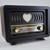 Resim Nostaljik Radyo Ceviz Renk USB ve Bluetooth'lu 