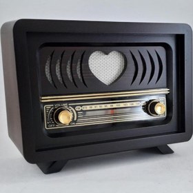 Resim Nostaljik Radyo Ceviz Renk USB ve Bluetooth'lu 