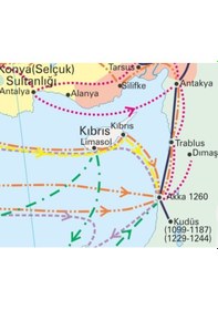 Resim Haçlı Seferleri Haritası 