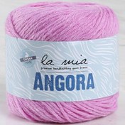 Resim La Mia Angora 50gr Pembe El Örgü İpi - L107 - 33800 