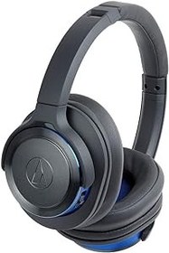 Resim Audio-Technica ATH-WS660BTGBL Solid Bass Bluetooth Kablosuz Kulak Üstü Kulaklık Dahili Mikrofon ve Kontrol, Top Metali/Mavi 