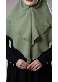 Resim Hürrem Bone Fıstık Yeşili Pratik Hazır Geçmeli Tesettür Eşarp Pamuk Caz Kumaş Çift Katlı Düz Hijab 2303 36 