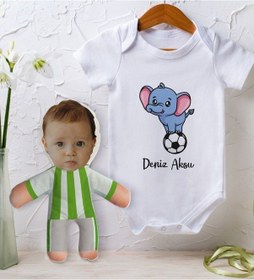Resim Bitmeyenkartus Bk Kids Kişiye Özel Fotoğraflı Bebek Yastık Ve Bebek Body Zıbın H (550905852) Çok Renkli 