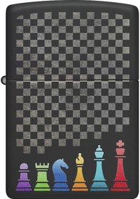 Resim Zippo Çakmak 48662 Chess Pieces Design 