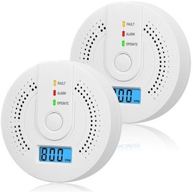 Resim Springsun 2 Adet Taşınabilir Karbon Monoksit Alarmı - 0-999ppm Elektrokimyasal Sensörlü, Lcd Gösterge, 85db Sesli Işık Alarmı, Ev İçin Kömür Odası Gaz Koruyucu Pil Dahil Değil 