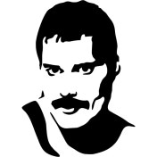 Resim Gmwax Şarkıcı Queen Duvar Dekor Sticker 40 x 56 cm 