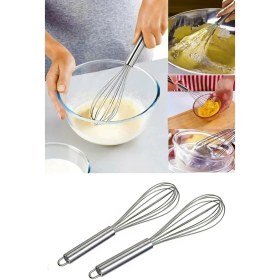 Resim Paslanmaz 2li *21+25 cm Çırpıcı Kek Çırpıcı 