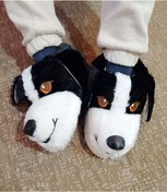 Resim Pandalina Panduf Unisex L Köpekli Panduf Ses Yapmaz Taban Panduf 