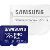 Resim Samsung PRO Plus MB-MD128KA 128 GB MicroSDXC Hafıza Kartı + Adaptör 