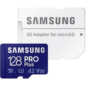 Resim Samsung PRO Plus MB-MD128KA 128 GB MicroSDXC Hafıza Kartı + Adaptör 