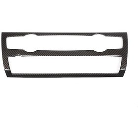 Resim Lasonstiges Bmw X5 X6 E70 E7 2007 - 2013 Karbon Fiber Araba Tarzı İç Merkez Kontrol Paneli Klima Ses Düğmesi Eşleştirme Çerçevesi 