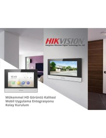 Resim Hikvision Villa Tipi Ip Görüntülü Diafon Kapı Telefon Seti 