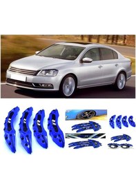Resim Vw Passat B7 17.18.19 Janta Uyumlu Mavi 4.lü R Kaliper Kapagı 