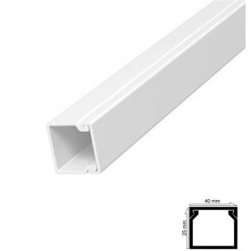 Resim Aesco Kablo Kanalı 40X25 mm 2 Metre Yapışkan Bantlı 4 Adet 
