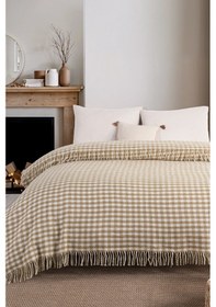 Resim Battaniye Tek Kişilik Akrilik Pamuklu Honey Hardal Hardal 