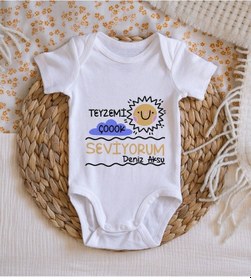 Resim Bitmeyenkartus Bk Kids Isimli Teyzemi Çok Seviyorum Tasarımlı Bebek Body Zıbın - Çok Renkli 